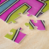Farbenfrohe 60er Mod Geometrische Abstraktion Puzzle (Seite)