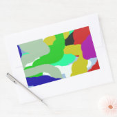 farbenfrohe 64329 abstrakte Gestaltung Rechteckiger Aufkleber (Umschlag)
