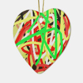 farbenfrohe 676 abstrakte Kunst Keramik Ornament (Links)