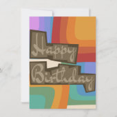 Farbenfrohe 70er-Geburtstagskarte Einladung (Vorderseite)