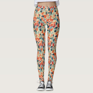 Farbenfrohe 80er inspiriert Teardrop Gemustert Leggings