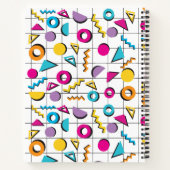 Farbenfrohe 80er Jahre Retro Geometric Sketchbook Notizblock (Rückseite)