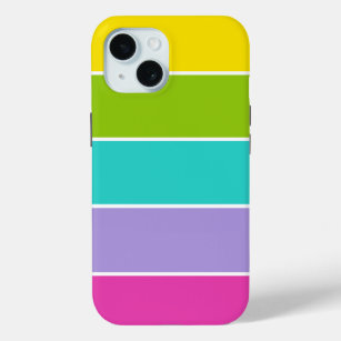Farbenfrohe 80er Retro Streifen Bright Rainbow Case-Mate iPhone Hülle