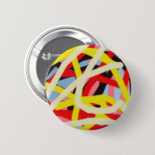 farbenfrohe 8773 abstrakte Kunst Button (Vorne & Hinten)