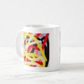 farbenfrohe 8773 abstrakte Kunst Kaffeetasse (Vorderseite Links)