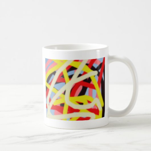 farbenfrohe 8773 abstrakte Kunst Kaffeetasse (Rechts)