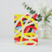 farbenfrohe 8773 abstrakte Kunst Postkarte (Stehend Vorderseite)
