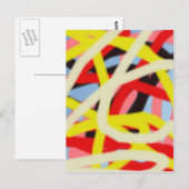 farbenfrohe 8773 abstrakte Kunst Postkarte (Vorne/Hinten)