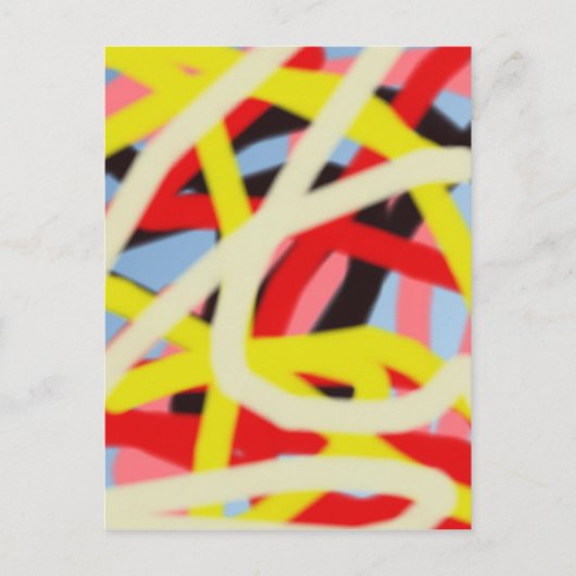 farbenfrohe 8773 abstrakte Kunst Postkarte (Vorderseite)