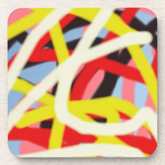 farbenfrohe 8773 abstrakte Kunst Untersetzer (Vorderseite)