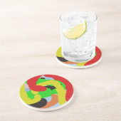 farbenfrohe 8886 abstrakte Kunst Getränkeuntersetzer (Seite)