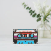 Farbenfrohe 90er Cassette Tape Dj Singer Songwrite Visitenkarte (Stehend Vorderseite)