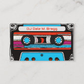 Farbenfrohe 90er Cassette Tape Dj Singer Songwrite Visitenkarte (Vorderseite)