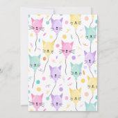 Farbenfrohe a Purfffect Party Niedliche Kitty Cat Einladung (Rückseite)