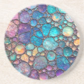 Farbenfrohe Abalone-Blasen Getränkeuntersetzer (Vorne)