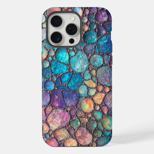 Farbenfrohe Abalone-Blasen iPhone Hülle (Rückseite)
