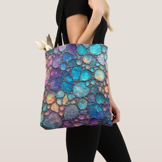 Farbenfrohe Abalone-Blasen Tasche (Von Nahem)