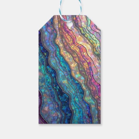 Farbenfrohe Abalone-Brustwarzen - Geschenk Geschenkanhänger (Vorderseite)