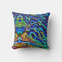 Farbenfrohe Abalone-Muschel Kissen