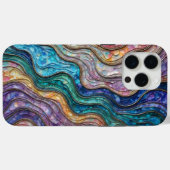 Farbenfrohe Abalone Rippled Waves Case-Mate iPhone Hülle (Rückseite (Horizontal))