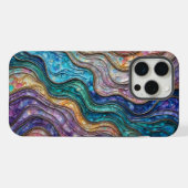 Farbenfrohe Abalone Rippled Waves iPhone Hülle (Rückseite (Horizontal))