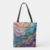 Farbenfrohe Abalone Rippled Waves Tasche (Rückseite)
