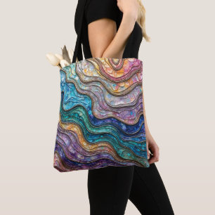 Farbenfrohe Abalone Rippled Waves Tasche
