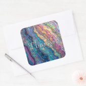 Farbenfrohe Abalone-Ripples Custom Quadratischer Aufkleber (Umschlag)