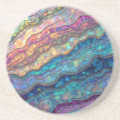 Farbenfrohe Abalone Ripples Getränkeuntersetzer (Vorne)