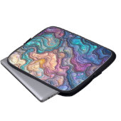 Farbenfrohe Abalone Wirbel Electronics Bag Laptopschutzhülle (Vorne Knopf)