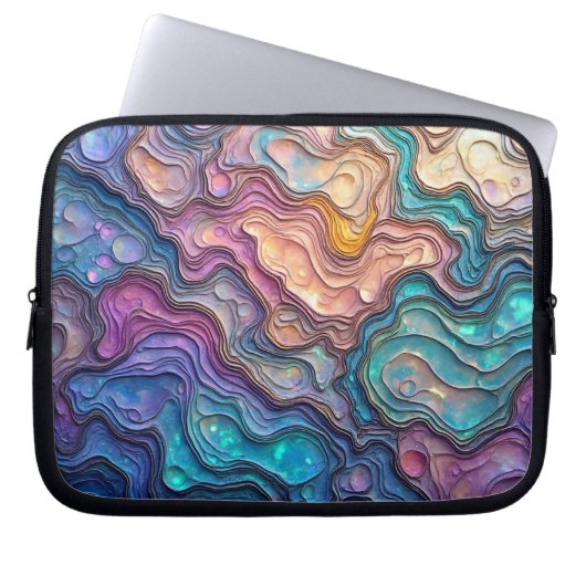 Farbenfrohe Abalone Wirbel Electronics Bag Laptopschutzhülle (Vorderseite)