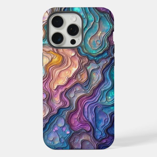 Farbenfrohe Abalone-Wirbel iPhone Hülle (Rückseite)