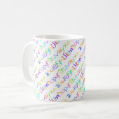 Farbenfrohe ABC Rainbow Crayons Kid's Handwriting Kaffeetasse (Vorderseite Links)
