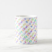Farbenfrohe ABC Rainbow Crayons Kid's Handwriting Kaffeetasse (Mittel)