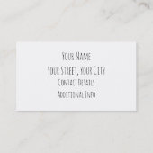 Farbenfrohe ABC Rainbow Crayons Kid's Handwriting Visitenkarte (Rückseite)