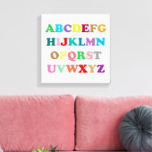Farbenfrohe ABC-Schrift Leinwanddruck (Insitu (Wohnzimmer))