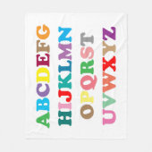 Farbenfrohe ABCs Fleecedecke (Vorderseite)