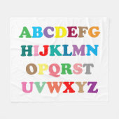 Farbenfrohe ABCs Fleecedecke (Vorderseite (Horizontal))
