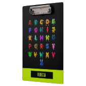 Farbenfrohe ABCs Klemmbrett (Links)