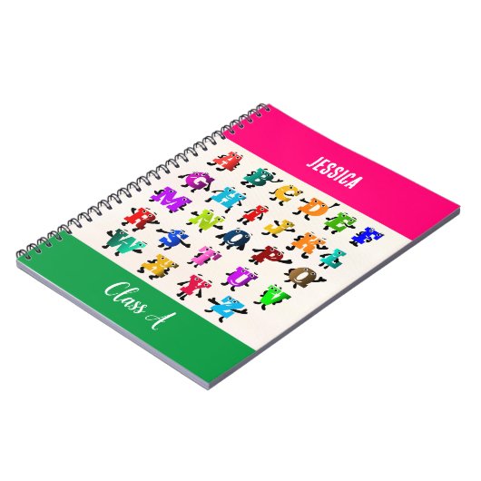 Farbenfrohe ABCs Notizblock (Linke Seite)