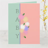 Farbenfrohe Abendessen auf weich pfirsichfarbenem Karte (Gelbe Blume)