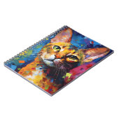 Farbenfrohe Abessinienkatze Notizblock (Linke Seite)