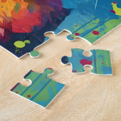 Farbenfrohe Abessinienkatze Puzzle (Seite)