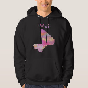 Farbenfrohe Abgeschiedene Mali Karte Hoodie