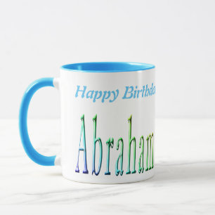 Farbenfrohe Abraham Boys Name Logo Tasse