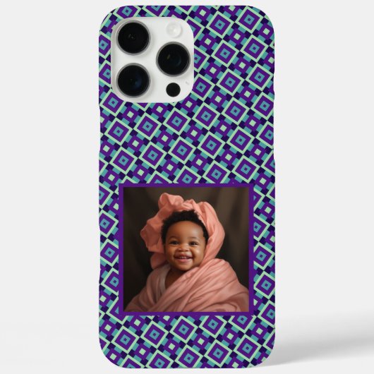 Farbenfrohe Abschlussgeschenke Quadratisches Muste Case-Mate iPhone Hülle (Rückseite)