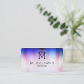 Farbenfrohe Abstrakt Art Monogram #10 Visitenkarte (Stehend Vorderseite)