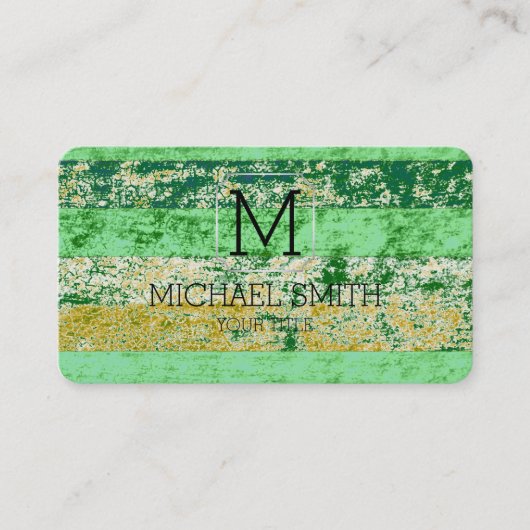 Farbenfrohe Abstrakt Art Monogram #13 Visitenkarte (Vorderseite)