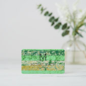 Farbenfrohe Abstrakt Art Monogram #13 Visitenkarte (Stehend Vorderseite)