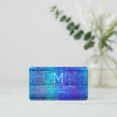 Farbenfrohe Abstrakt Art Monogram #28 Visitenkarte (Stehend Vorderseite)